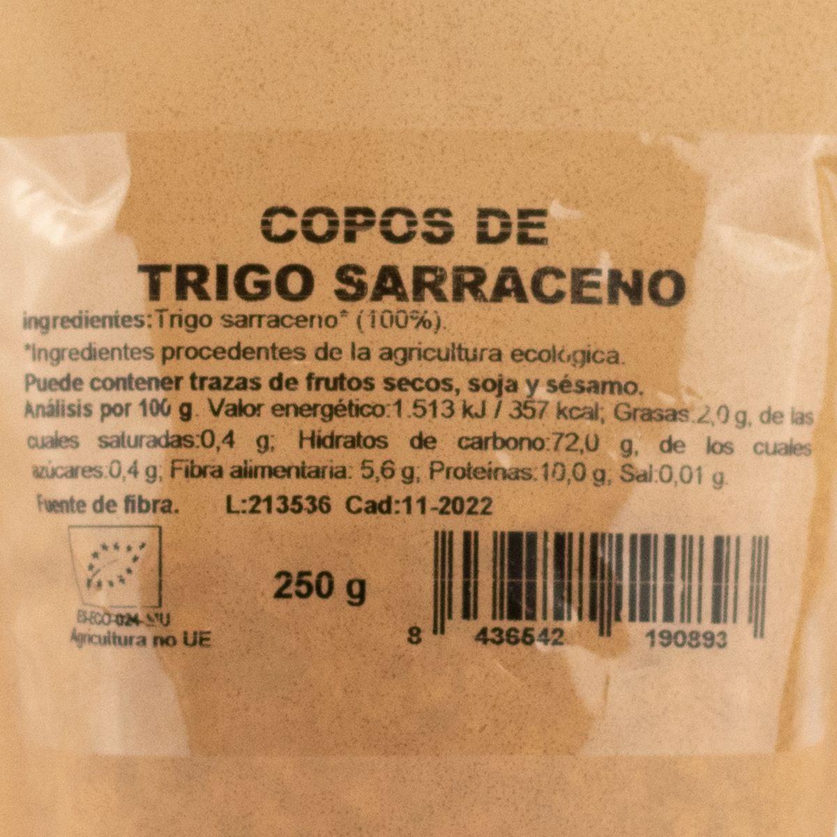 Copos de Trigo Sarraceno BIO Sin Gluten Naturgreen, 250 g