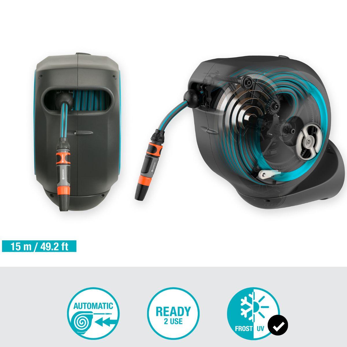 Portamanguera de pared RollUp S 15 m Gardena