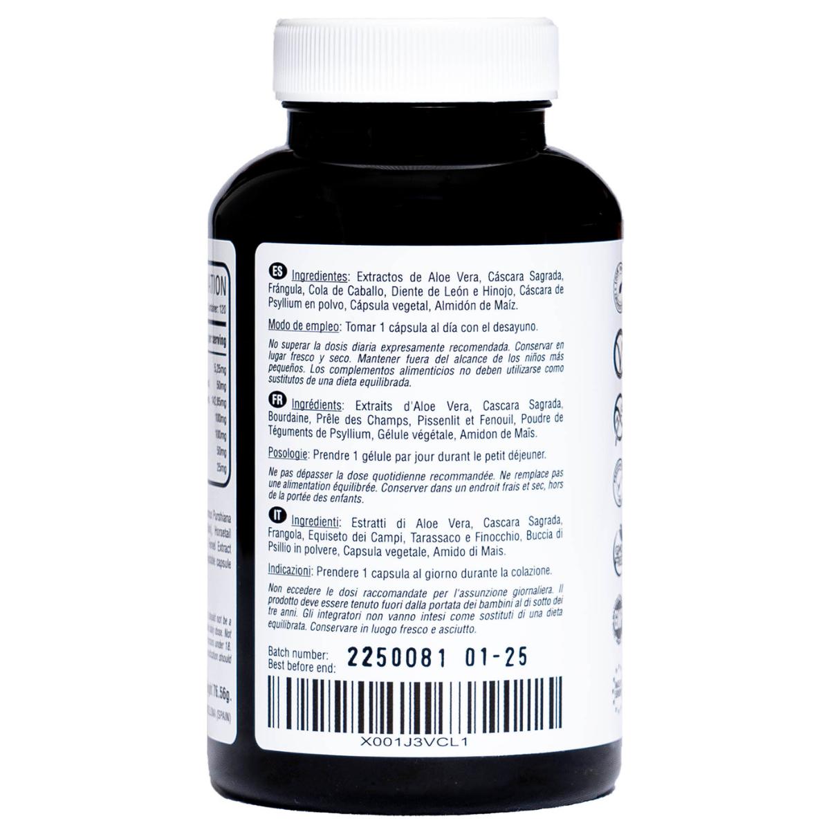 Aloe vera detox 120 cápsulas veganas Hivital