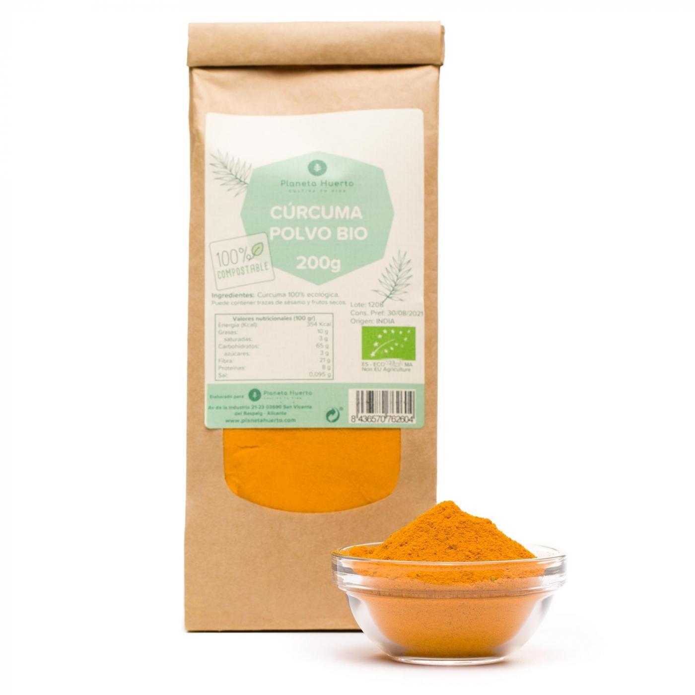 Pack 2x Cúrcuma en polvo ECO Planeta Huerto 200 g