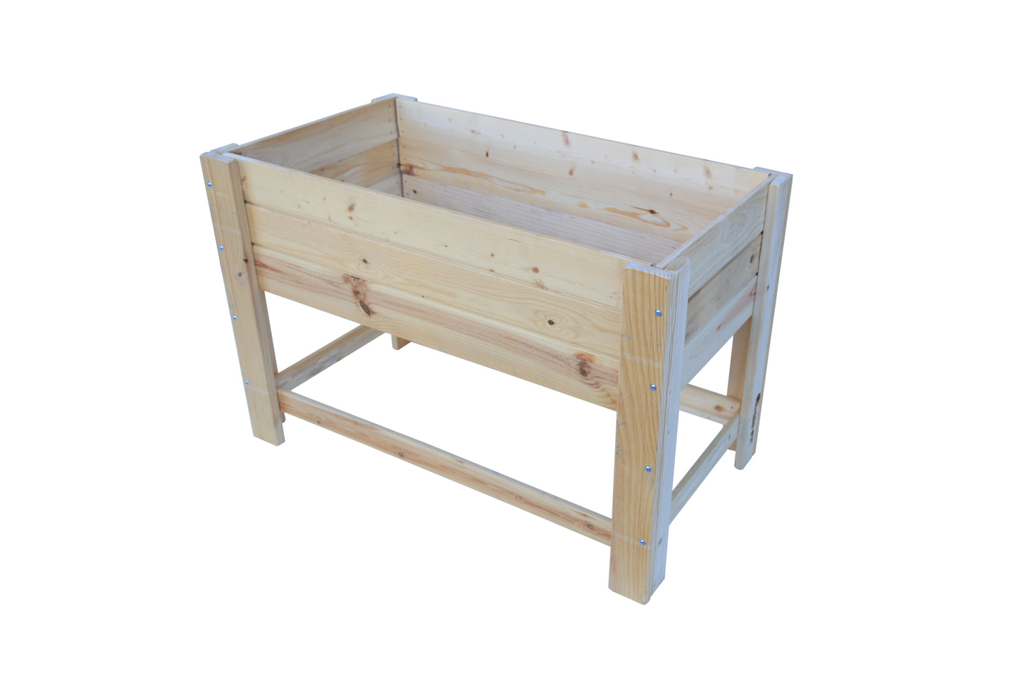Mesa De Cultivo la Huertezuela De Madera Natural 119 X 65 X 80 Cm 180l + Bolsa Geotextil, Huerto Urbano Para Interior.