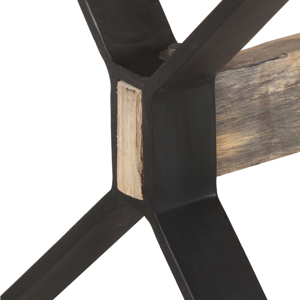 Mesa De Comedor Madera De Mango Rugosa 180x90x76 Cm_4