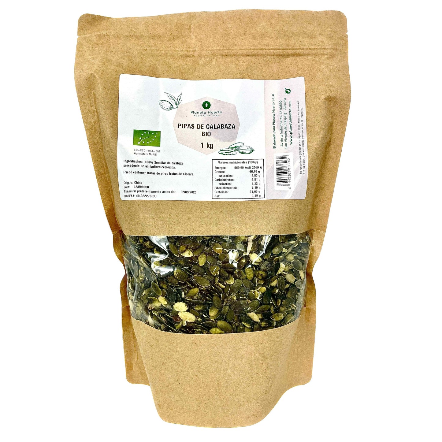 Pipas de calabaza ECO Planeta Huerto 1 kg