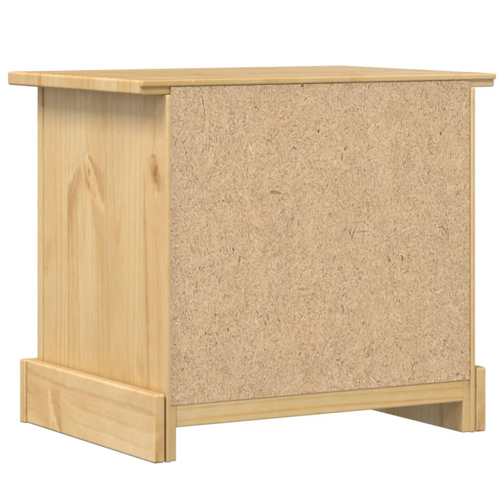 Mesita De Noche Corona Madera Maciza De Pino 53x39x50 Cm_4