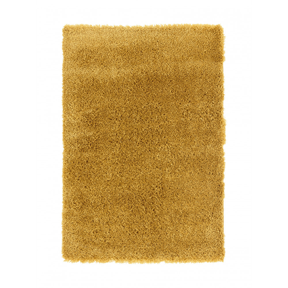 Alfombra De Salón Shaggy Amarillo Mostaza 100x150cm - Decoración - Mobiliario Doméstico_2