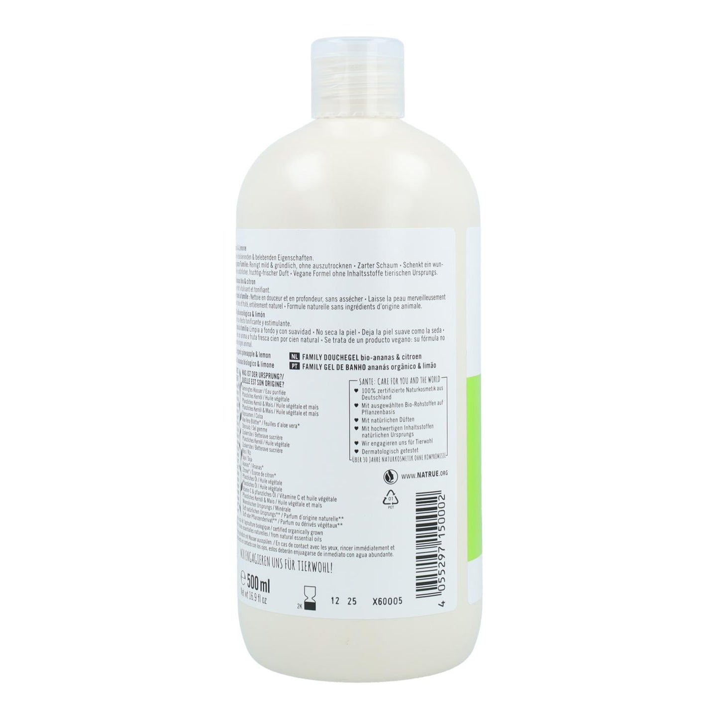 Gel Ducha BIO Limón y Piña Sante 500 ml