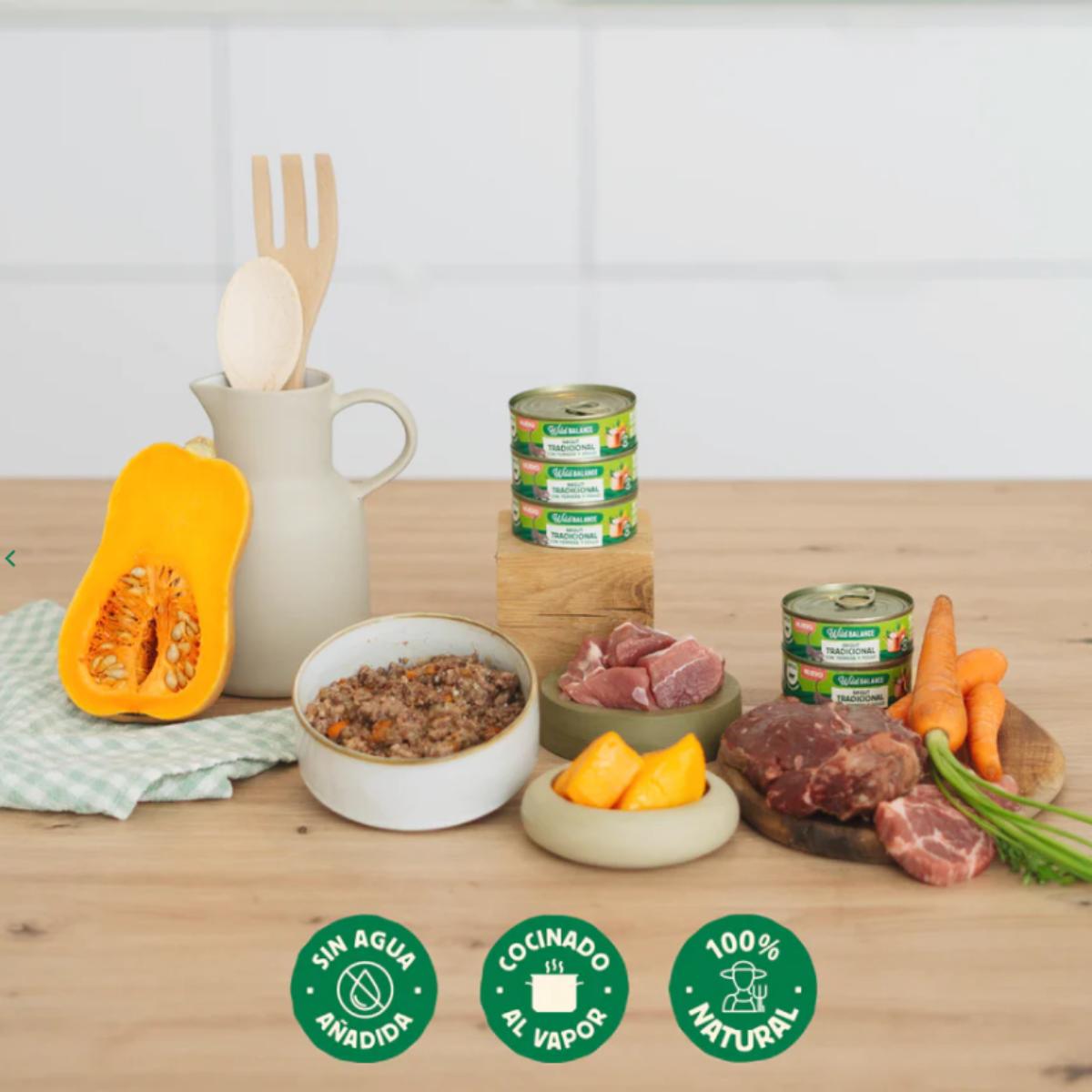 Lata completa Ragut Tradicional de Ternera y Pollo para Gatos Wild Balance 80 g