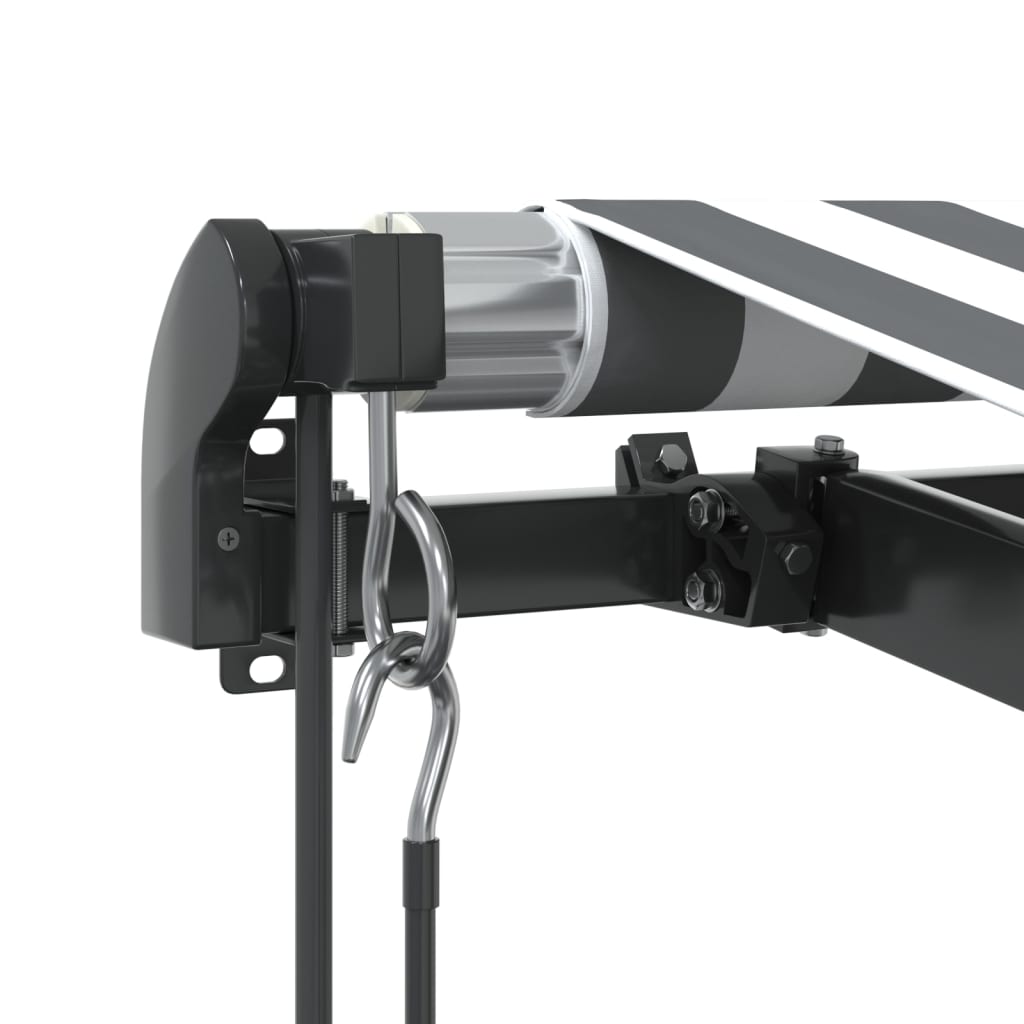 Toldo Retráctil Automático Luz Led Antracita Blanco 400x350 Cm_5
