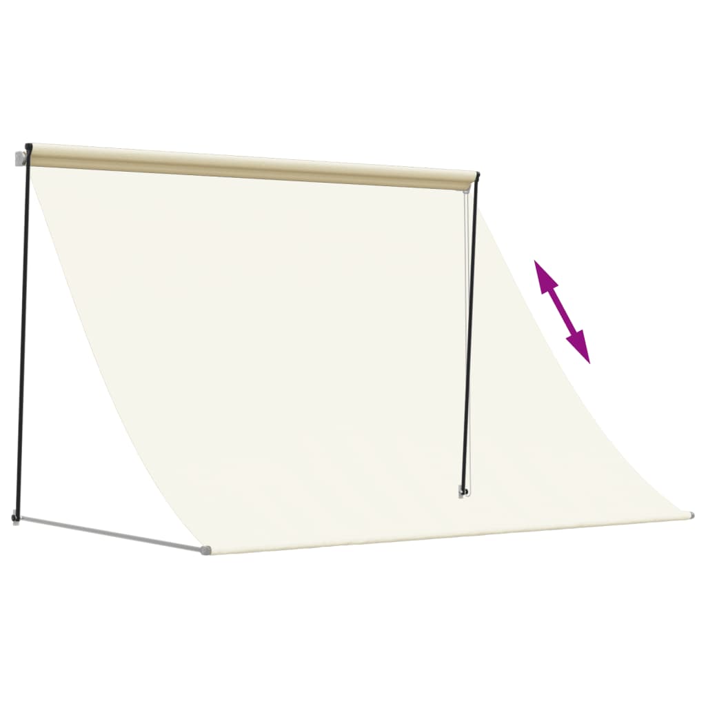 Toldo Retráctil Tela Y Acero Crema 200x150 Cm_5