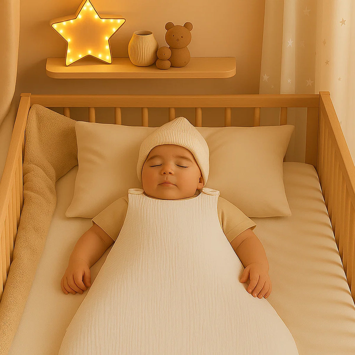 Saco De Dormir De Invierno De Algodón Orgánico Blanco