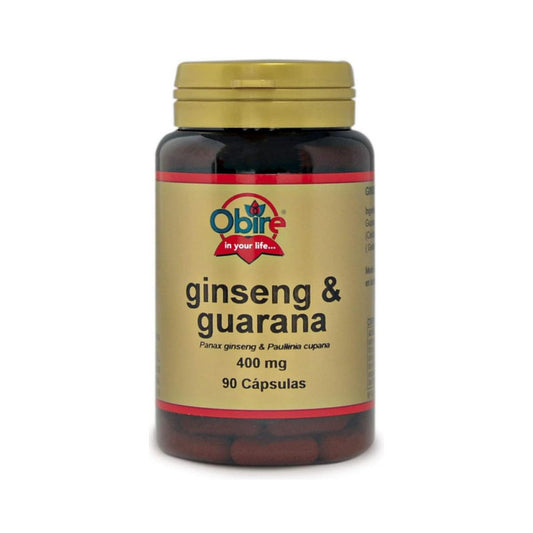 Ginseng y Guarana 400 mg Obire, 90 cápsulas