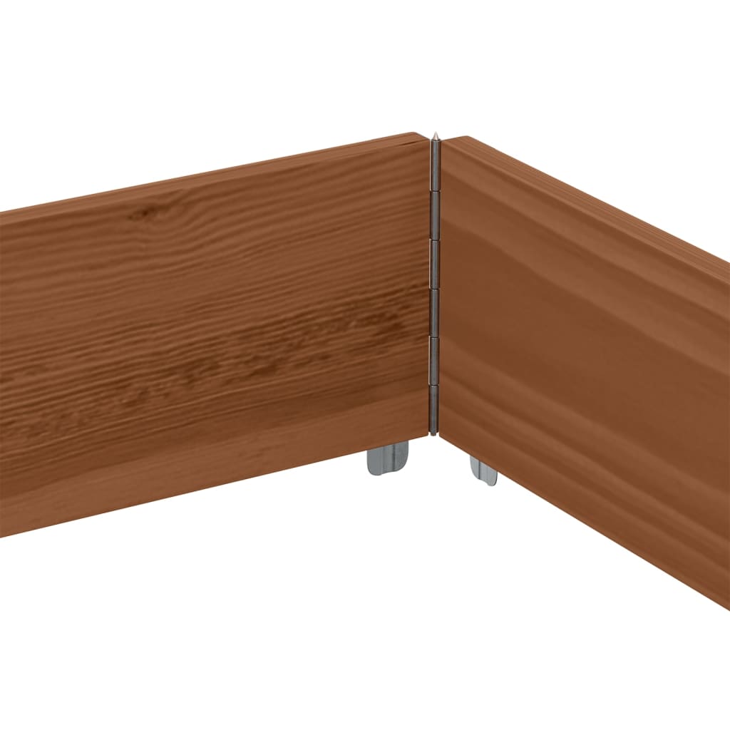 Jardinera De Madera Maciza De Pino Marrón 150x100 Cm_5