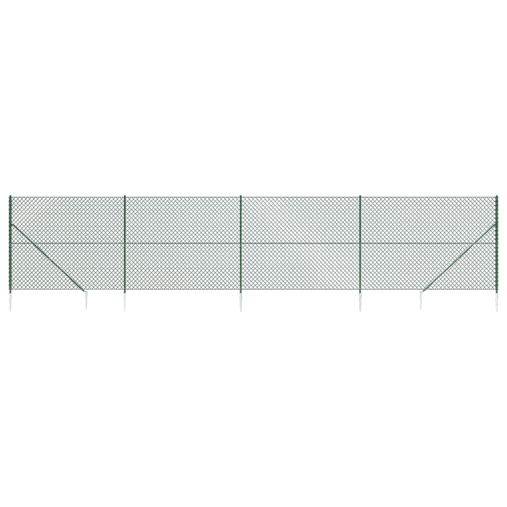 Cerca De Alambre Con Pinchos De Anclaje Verde 2x10 M / Vetonek_4
