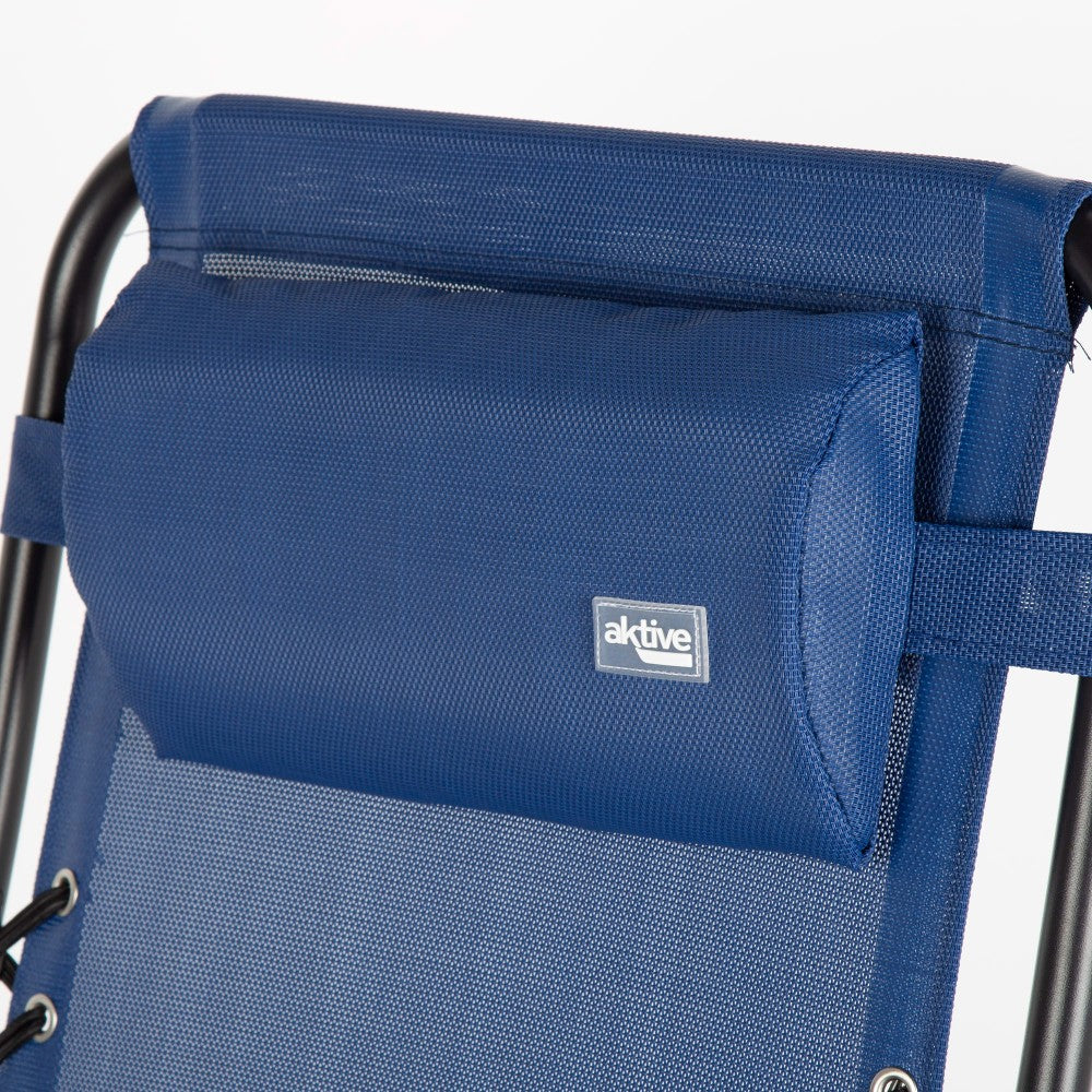 Aktive Silla Plegable Jardín Gravedad Cero Azul 2 Posiciones_5
