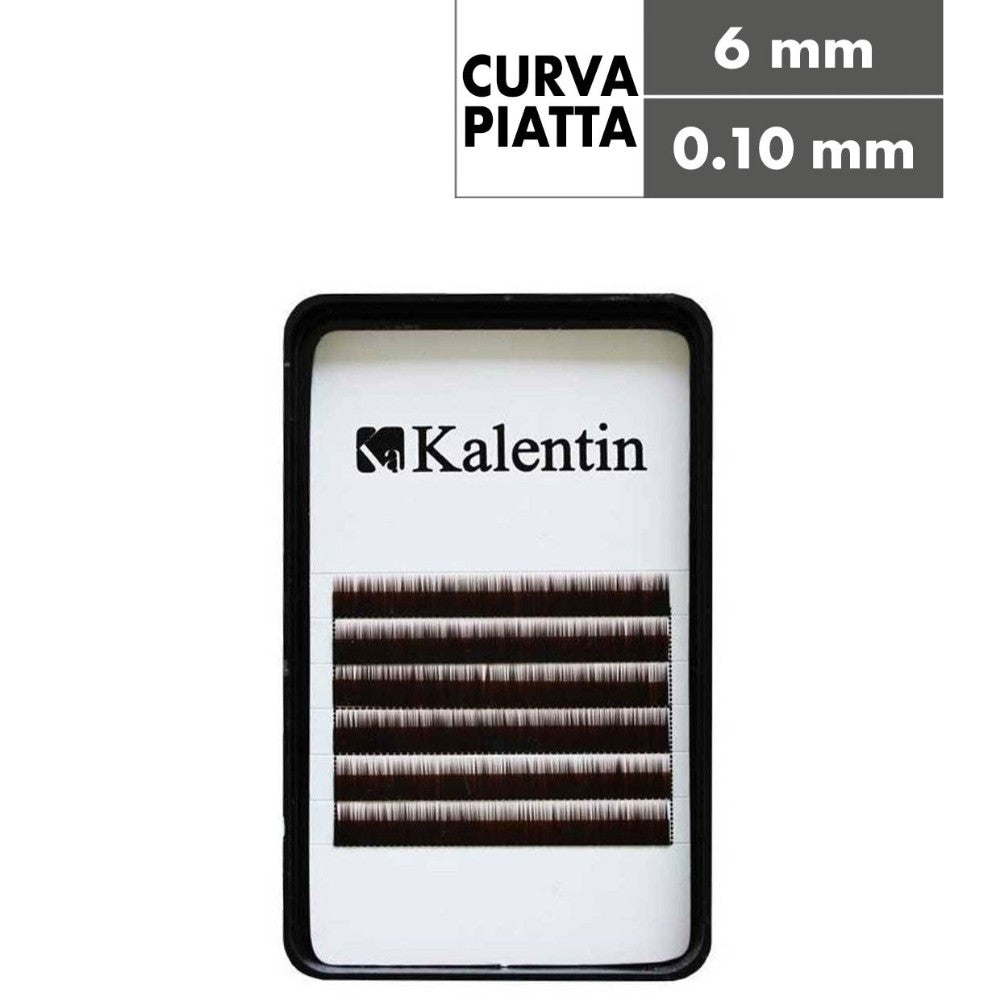 Kalentin Extensión De Cejas Planas Negras 6mm_0