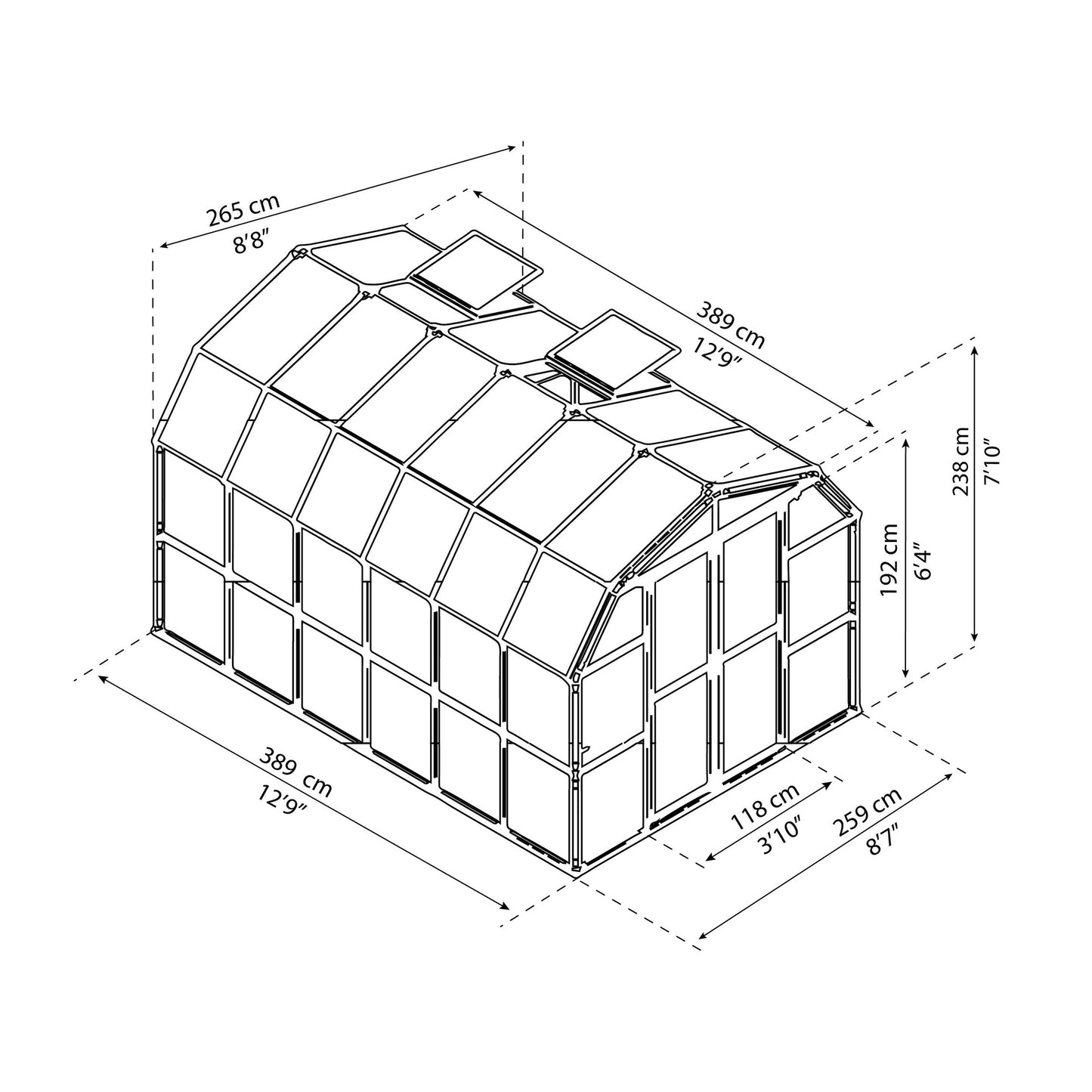 Invernadero Grand Gardener 389x265 cm