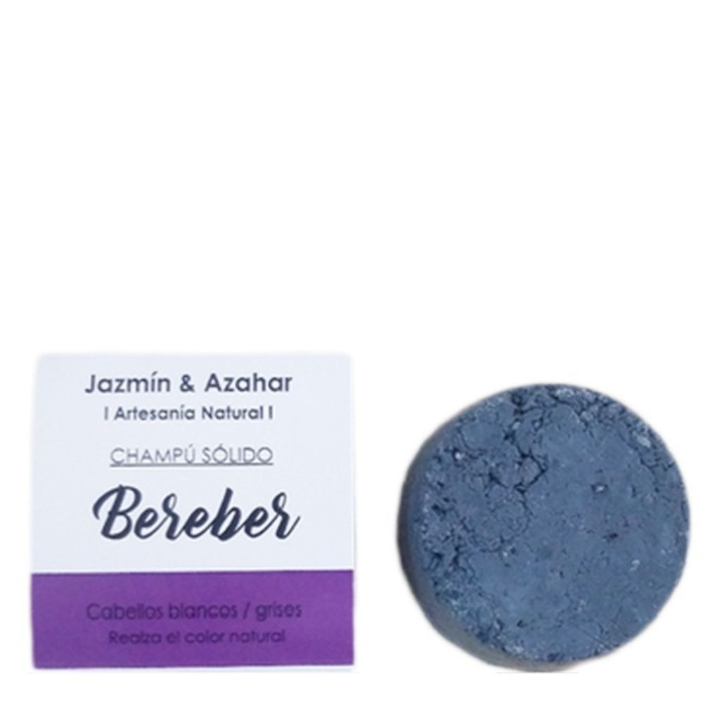 Champú Sólido Bereber Para Cabello Blanco Y Rubio Jazmín & Azahar 100g_0