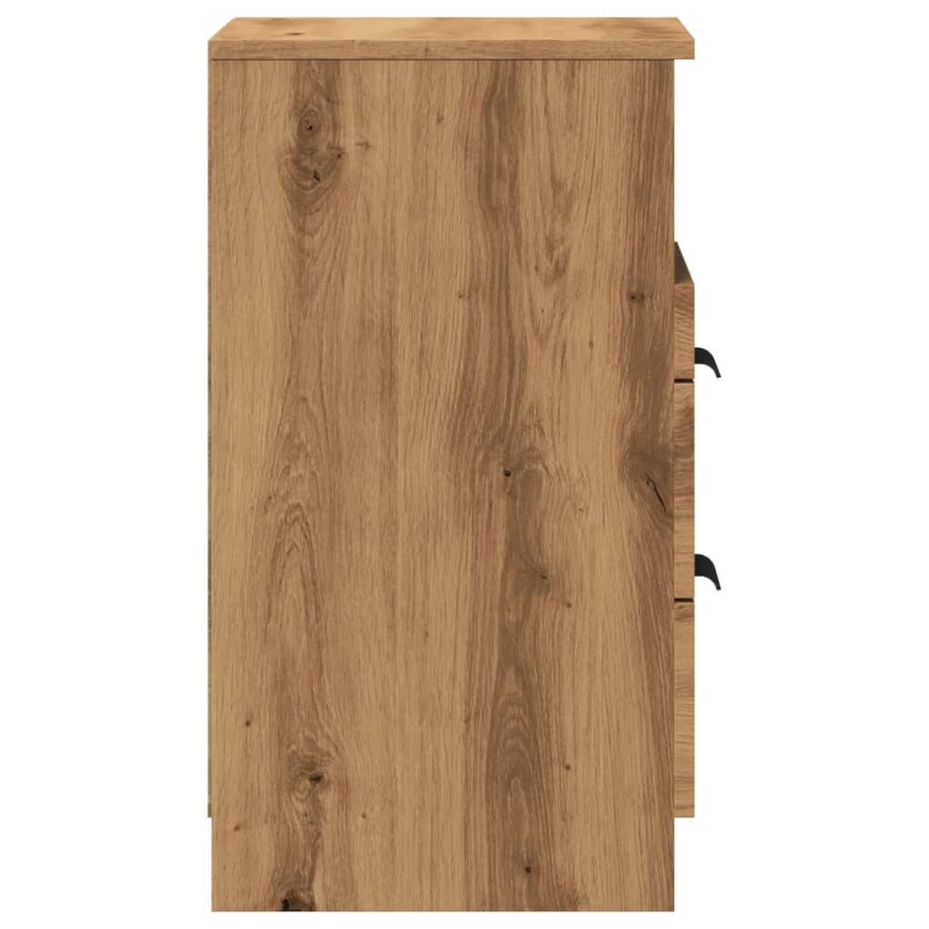 Mesitas Noche 2 Uds Madera Ingeniería Roble Artisan 40x36x65 Cm_4