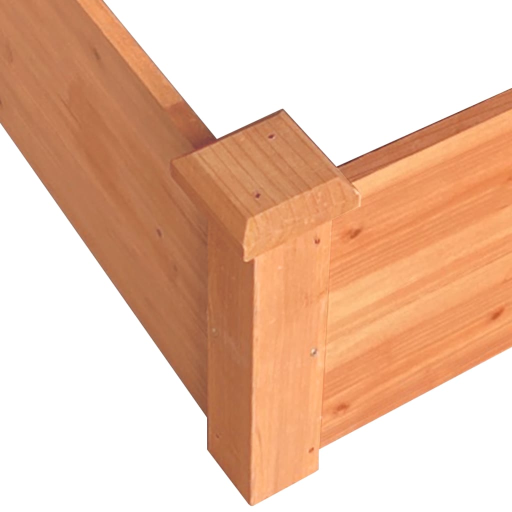 Jardinera Arriate Madera Maciza De Abeto Marrón 120x120x56 Cm_5