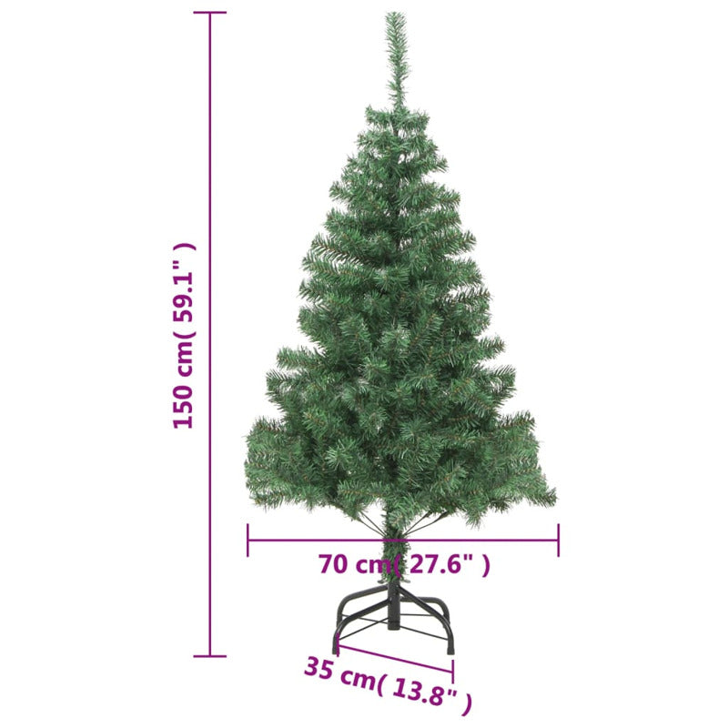 Vidaxl Árbol De Navidad Artificial Con Soporte 150 Ramas 380 Cm_5