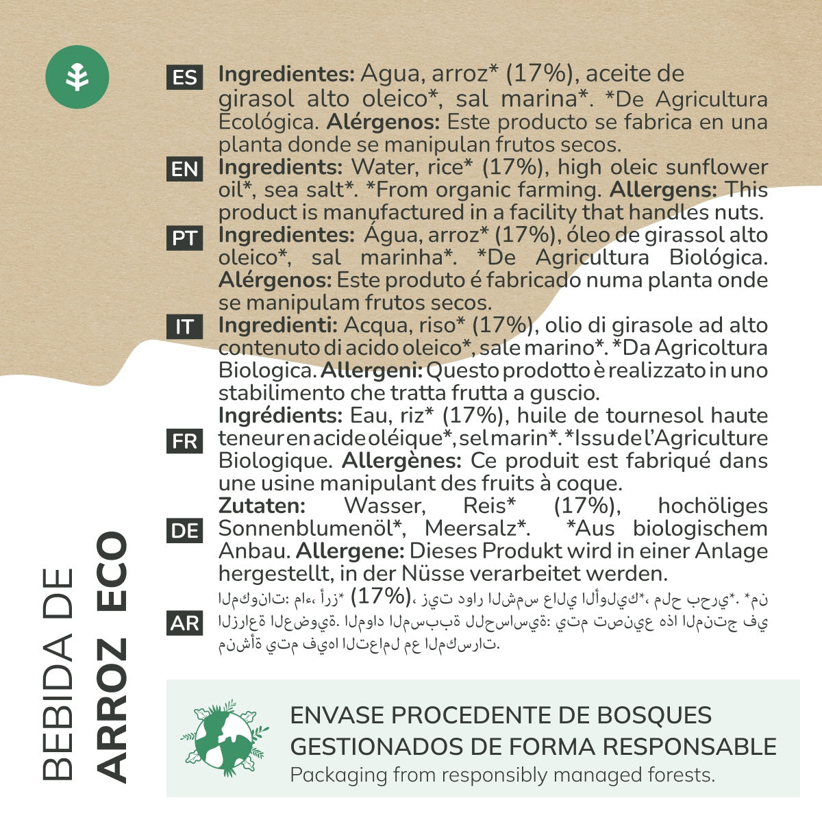 Bebida de Arroz Eco Planeta Huerto 1L