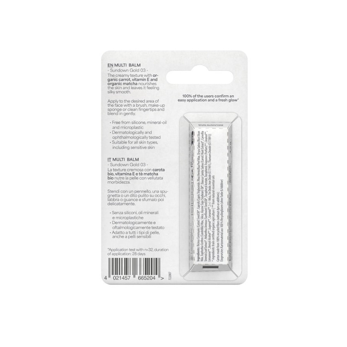 Bálsamo Multiusos Blister 03 Sundown Gold Lavera LAVERA, 4,9 g