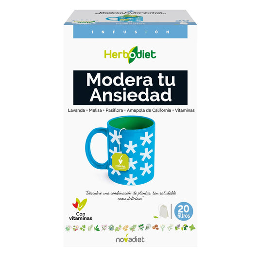 HERBODIET Modera tu ansiedad.  Novadiet 20 filtros