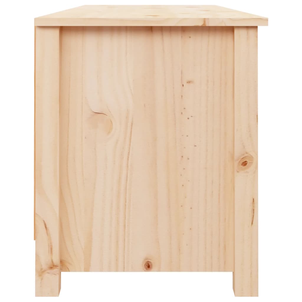 Banco Zapatero De Madera Maciza De Pino 110x38x45,5 Cm / Vetonek_5