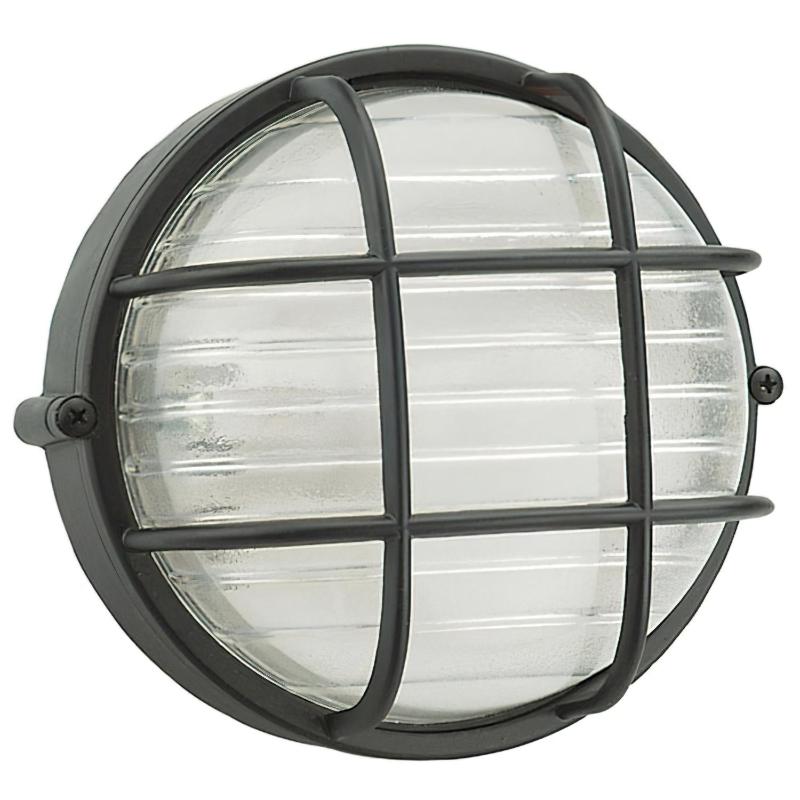 Plafón Industrial Ip54 Redondo Negro