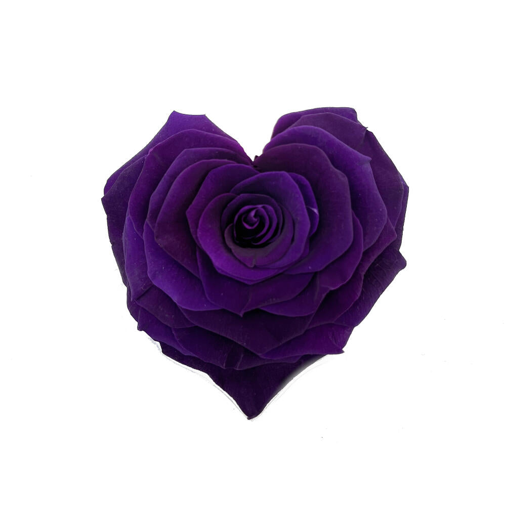 Corazon Lila Oscuro 12cm Preservado_0