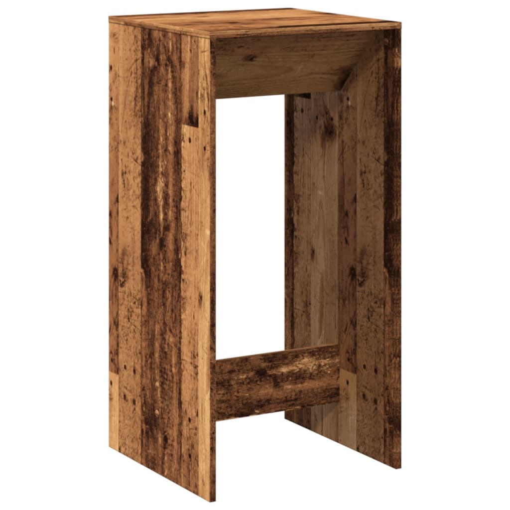 Mesa Alta De Bar Madera De Ingeniería Envejecida 51x50x103,5 Cm_4