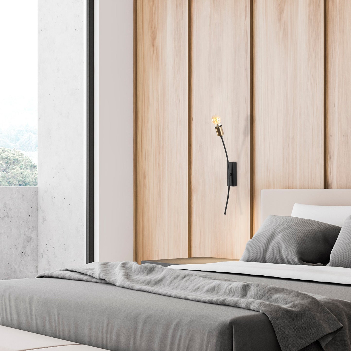 Aplique De Pared, Hierro , Negro vintage, 6x25x56, Casquillo E 27 Max 40 W_4