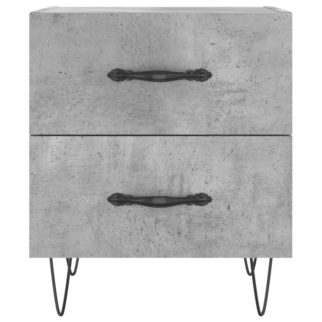 Mesita De Noche Madera Ingeniería Gris Hormigón 40x35x47,5 Cm_4