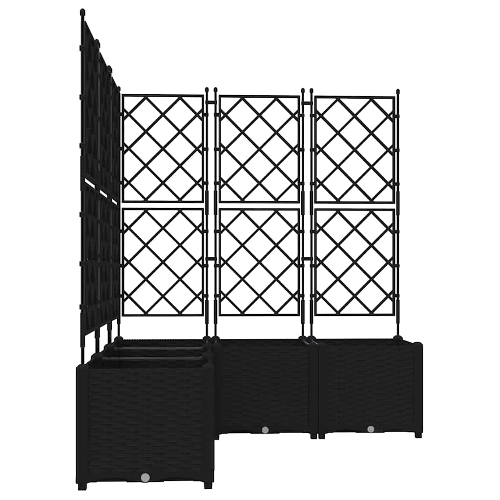 Vidaxl Maceta De Jardín Con Enrejado 5 Pcs Negro 120 X 120 X 143 Cm Pp_4