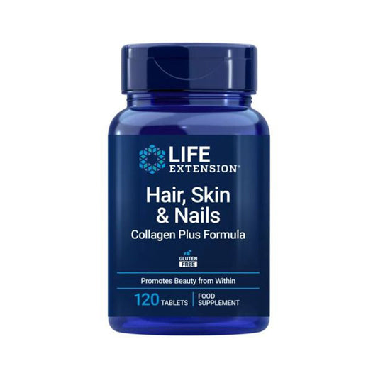 Hair Skin & Nails Collagen Plus Formula, Life Extension 120 comprimidos