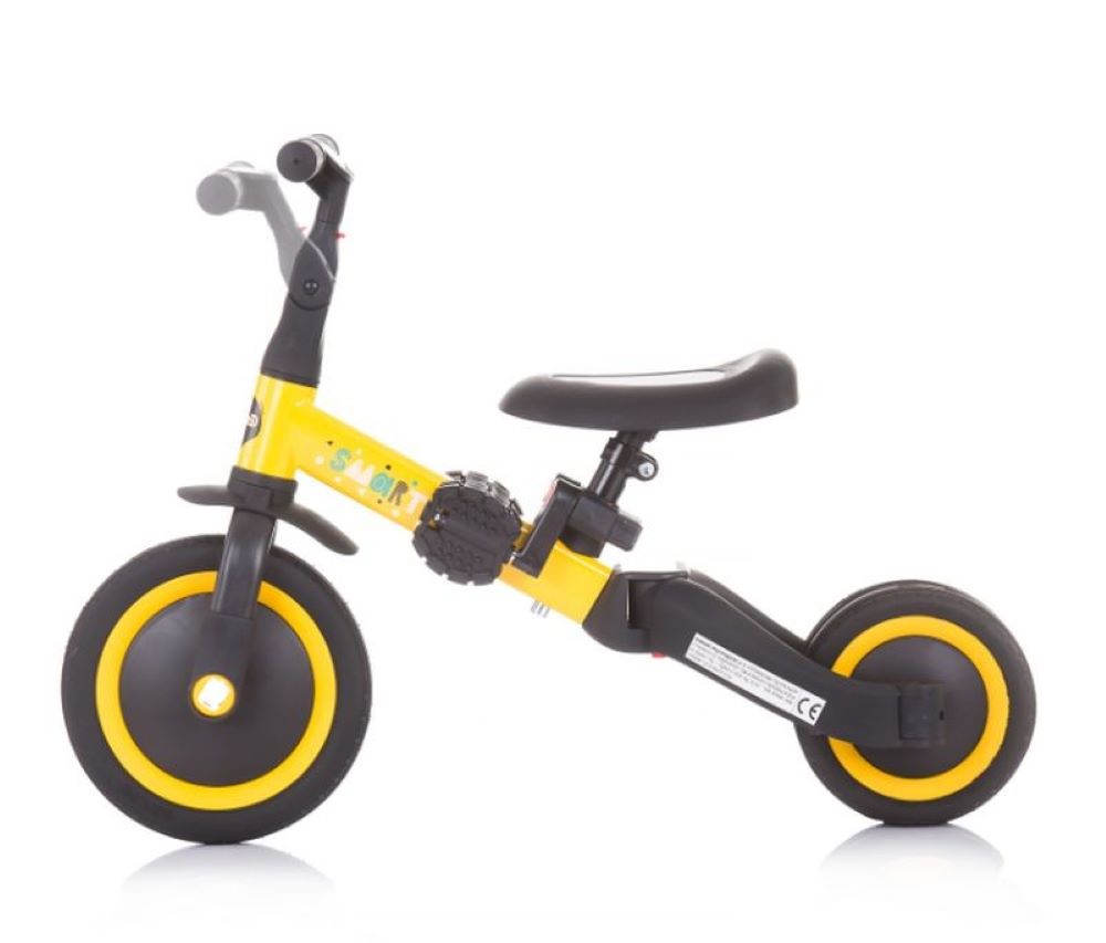 Triciclo Convertible En Bicicleta Con Pedales Smarty Yellow_2