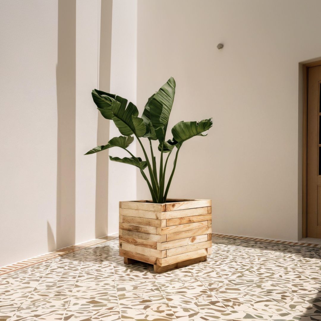Jardinera De Madera Cuadrada Venus 30x40x40 Cm Nortene_5