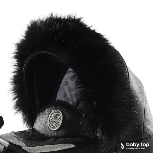 Pelo Decorativo Boa Para Carro De Muñecas Negro