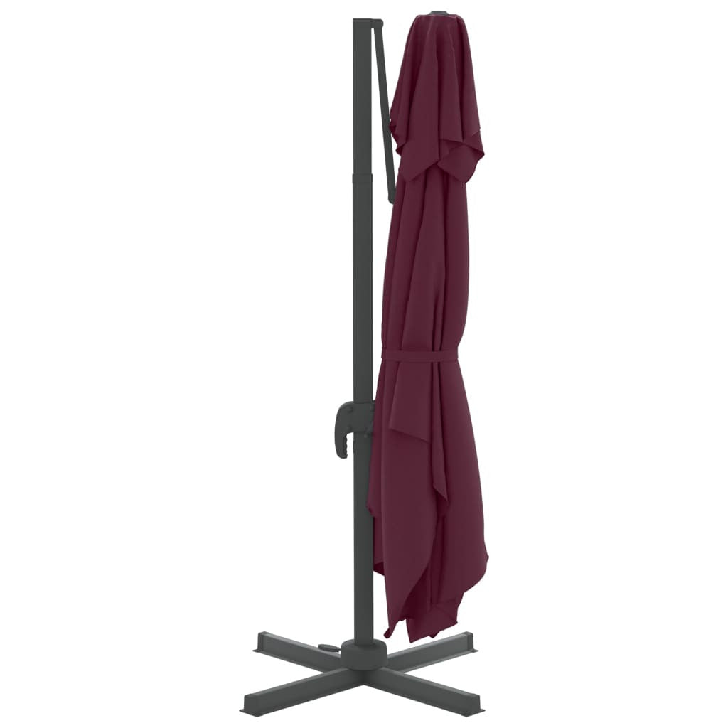 Vidaxl Sombrilla Colgante De Doble Techo Rojo Burdeos 400x300 Cm_4