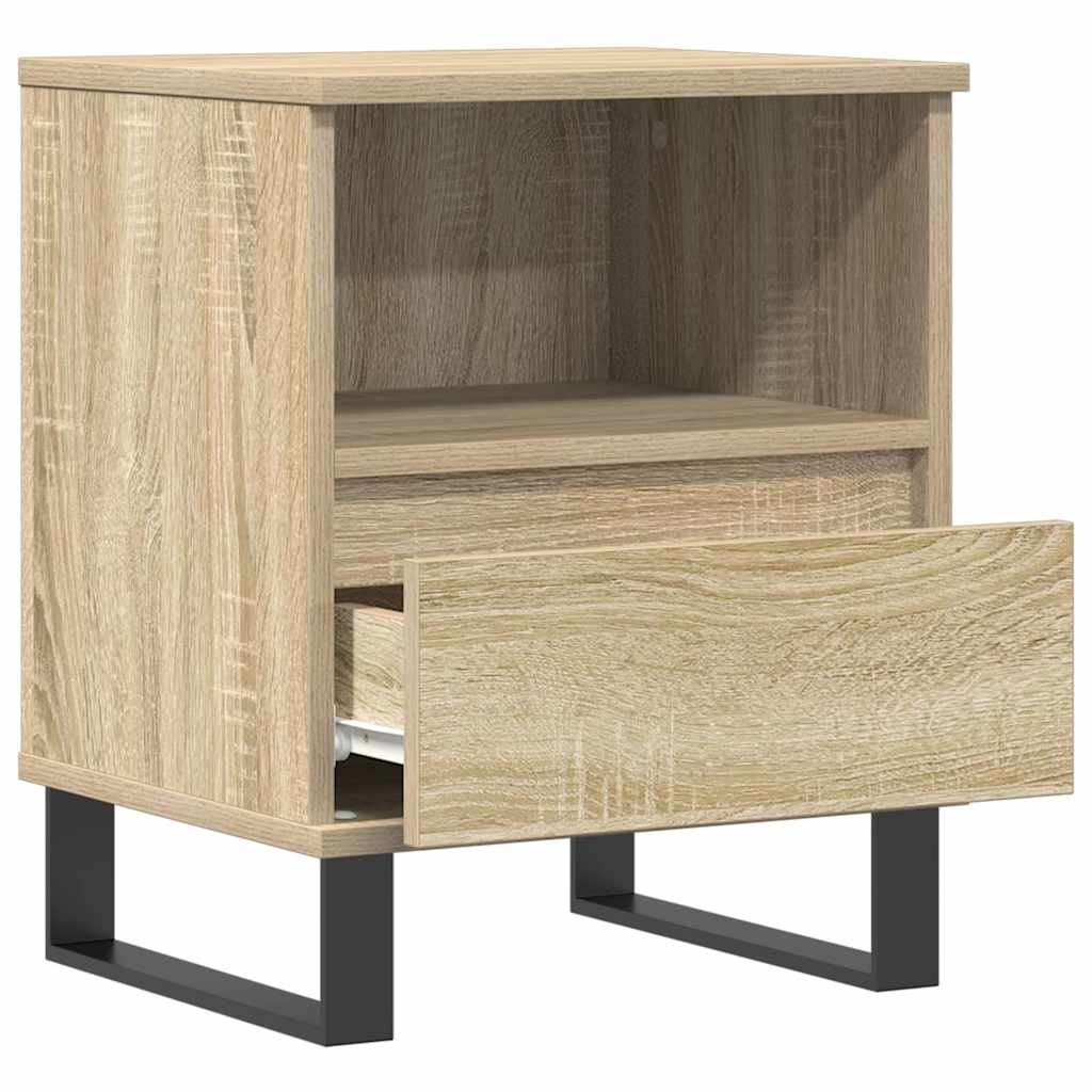 Mesitas Noche 2 Uds Madera Ingeniería Roble Sonoma 40x35x50 Cm_4