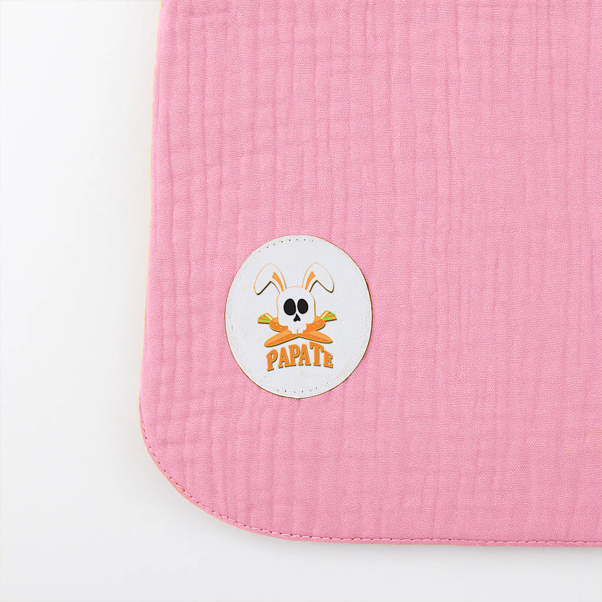 Babero De Algodón Orgánico Rosa