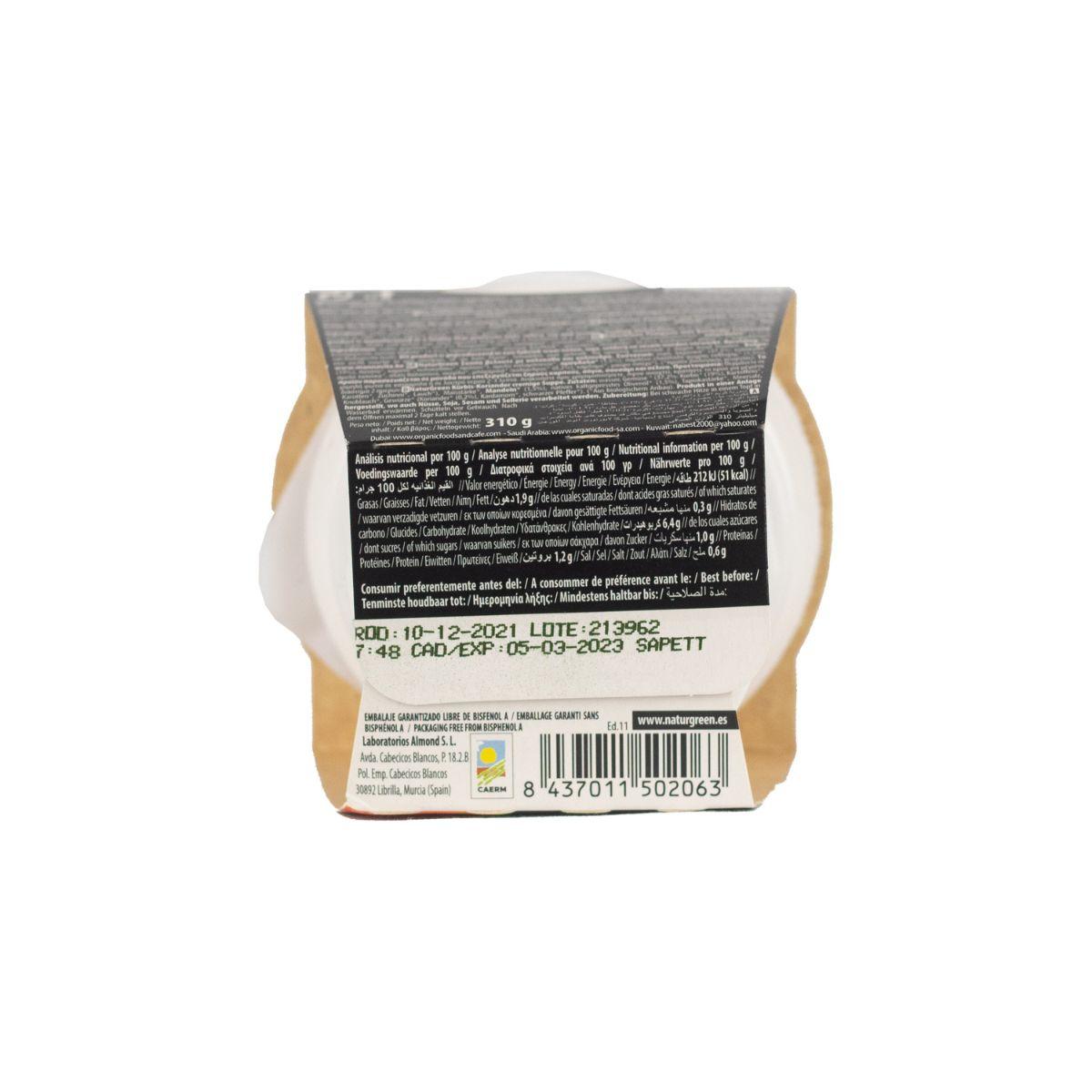 Crema de Calabaza y Cilantro Naturgreen, 310 g