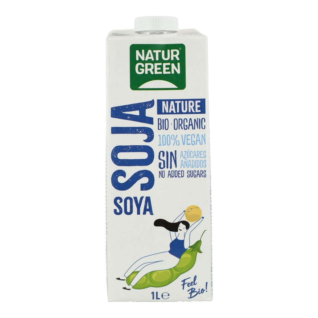 Pack 6 x Bebida de Soja Nature sin Azúcares NaturGreen 1 L