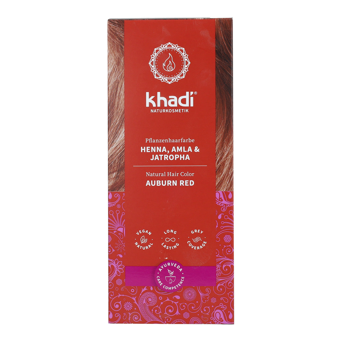 Henna natural Amla y Jatropha, Khadi,100 g