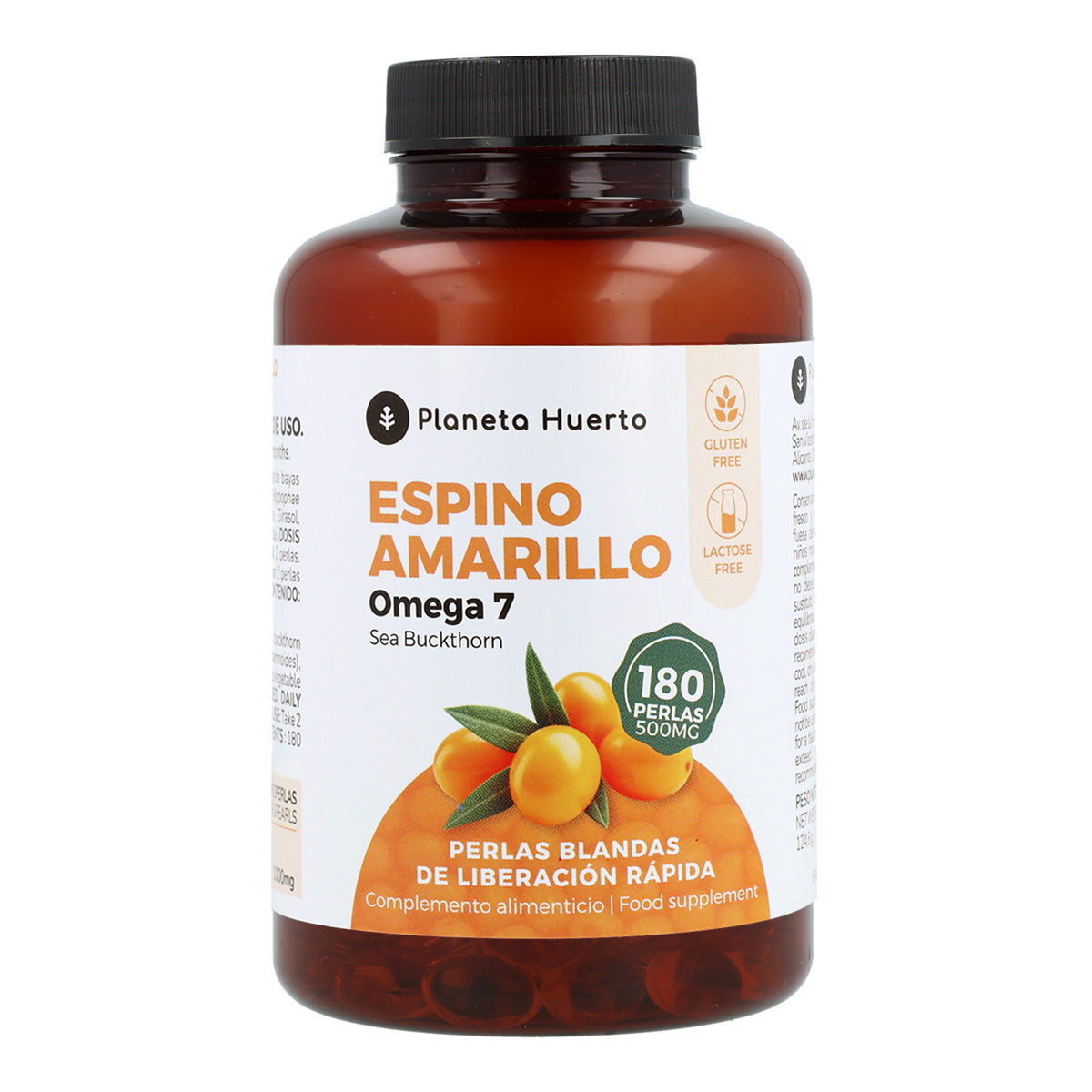 Omega 7 Espino Amarillo Planeta Huerto 180 Perlas
