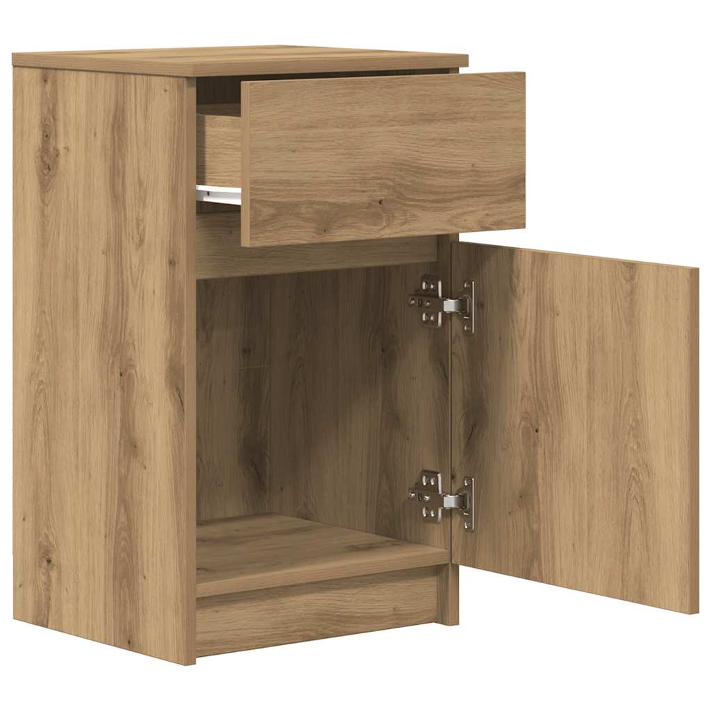 Mesitas Noche 2 Uds Madera Ingeniería Roble Artisian 39x35x65cm_4