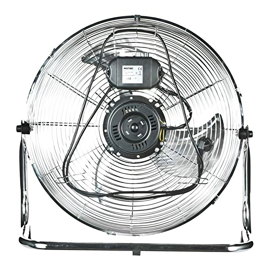Ventilador Industrial Suelo, 35 Cm, Cuerpo Metal, 3 Aspas Metálicas, 3 Velocidades, Silencioso Mpm Mwp-04, Plata
