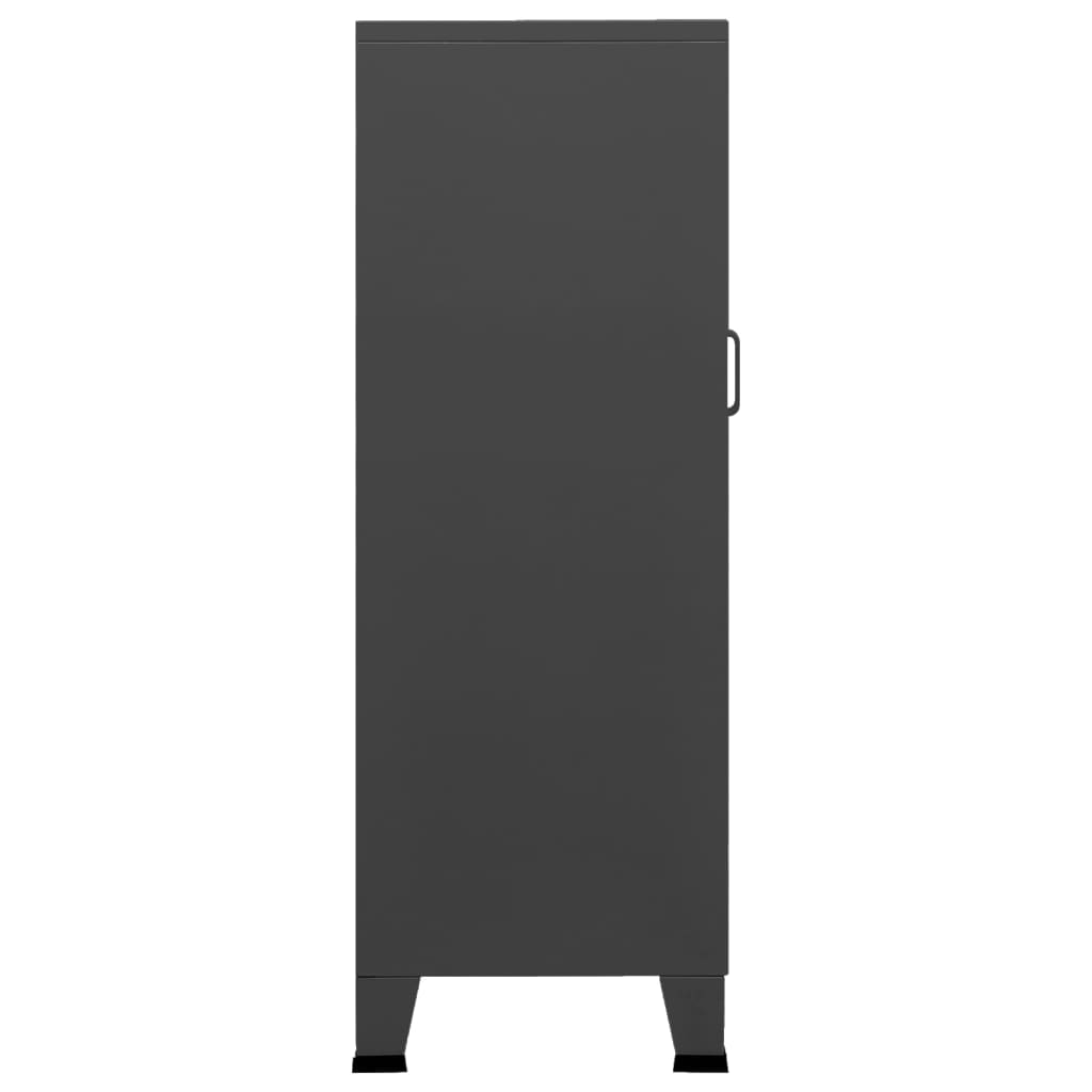 Baúl De Almacenaje Industrial Metal Antracita 70x40x115 Cm_3