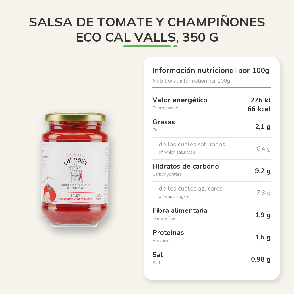 Información nutricional