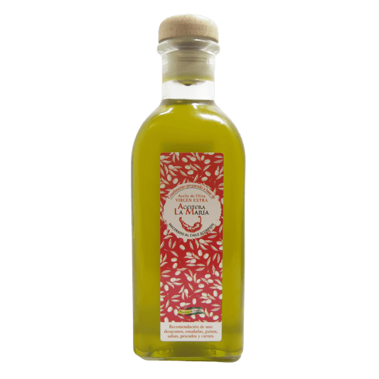 Aceite De Oliva Virgen Extra Macerado Al Chile Scorpion 50 Cl Con Vertedor